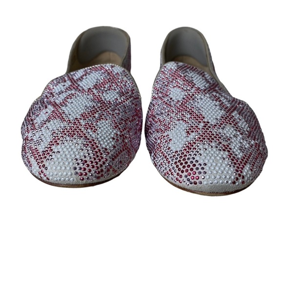 Brian Atwood Claudelle Crystal Suede Smoking Slippers Flats Loafers Sz.‎ 8 1/2 - Picture 8 of 12